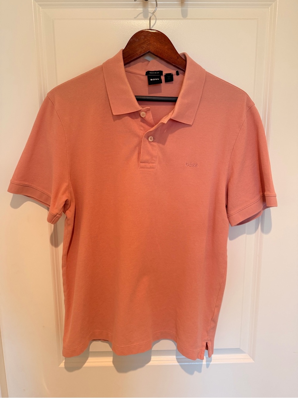 BOSS Men's Polo Shirt in Coral Pink
